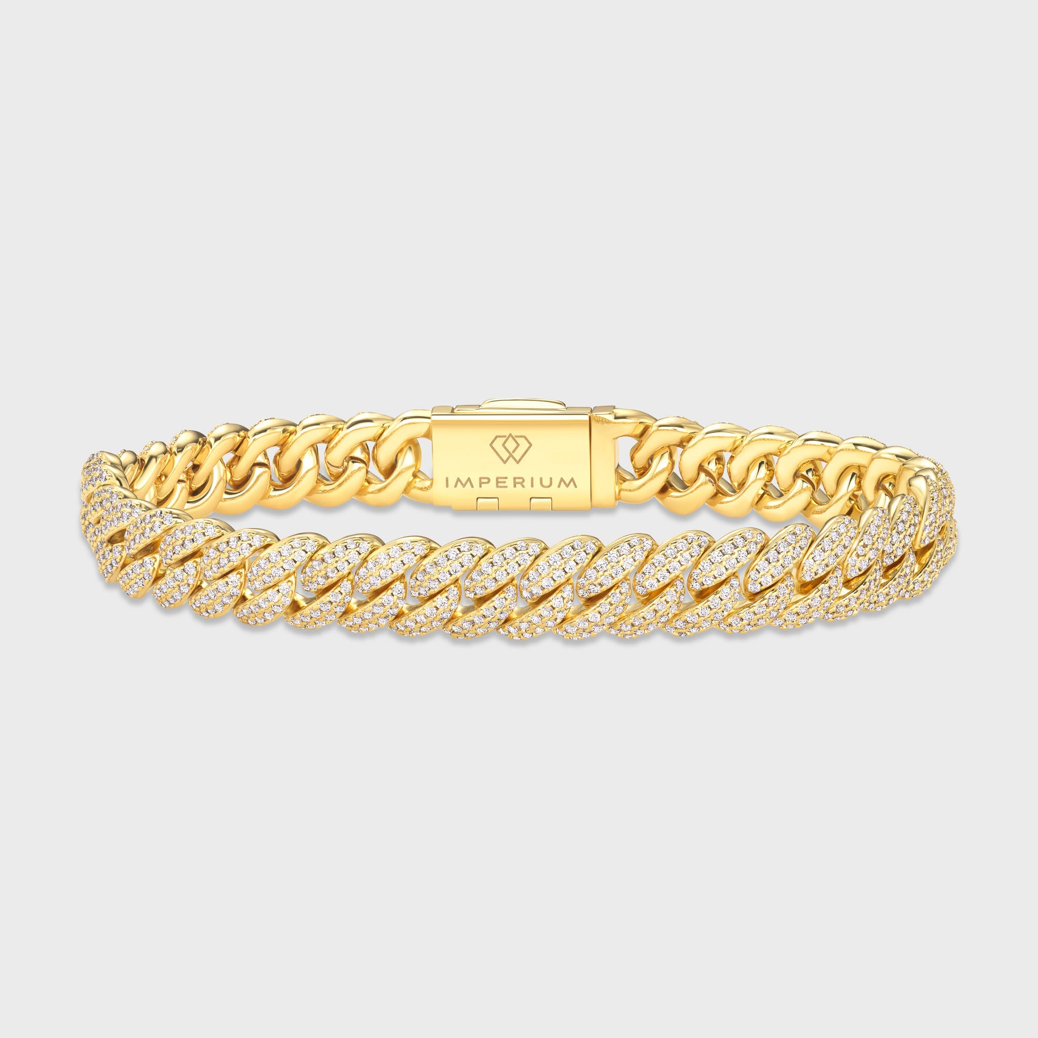 Iced Cuban Chain + Bracelet (Gold) - 10mm