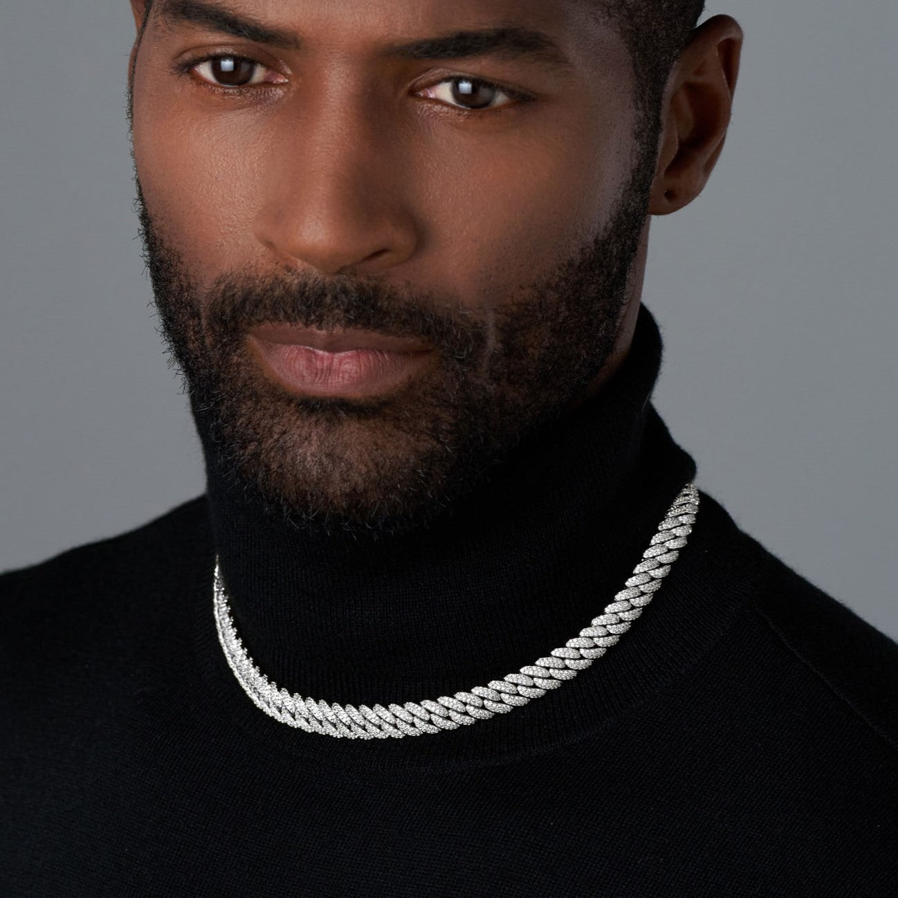 Iced Cuban Chain + Bracelet (Silver) - 10mm