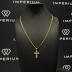 Solid Gold Eternal Cross Pendant