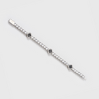 Black Clover Tennis Bracelet (Silver) - 4mm