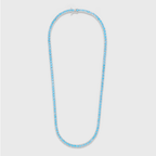 Blue Diamonds Tennis Chain (Silver) - 4mm