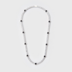 Black Clover Tennis Chain (Silver) - 4mm