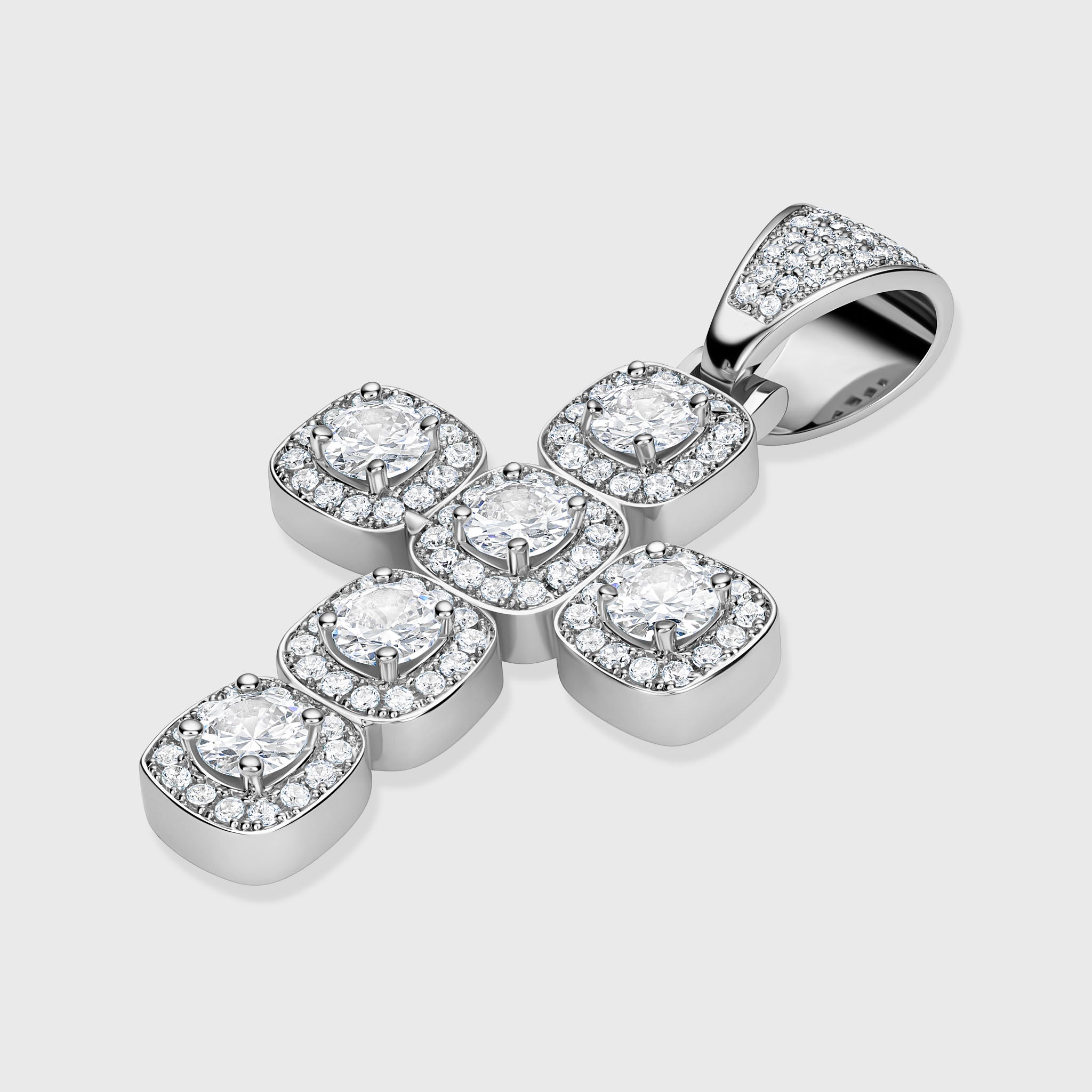 Radiant Cross Pendant (Silver)