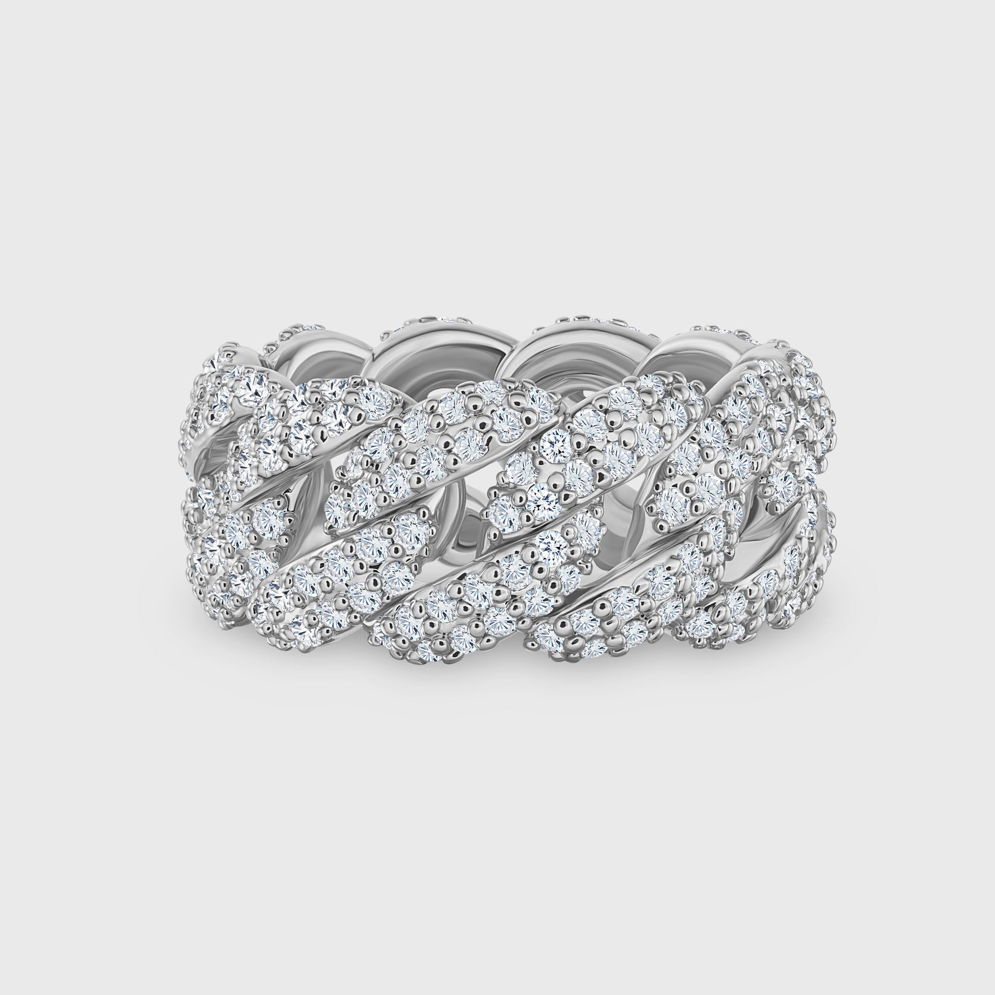 Iced Cuban Ring (Silver)