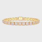 Clustered Tennis Bracelet (Gold) - 8mm