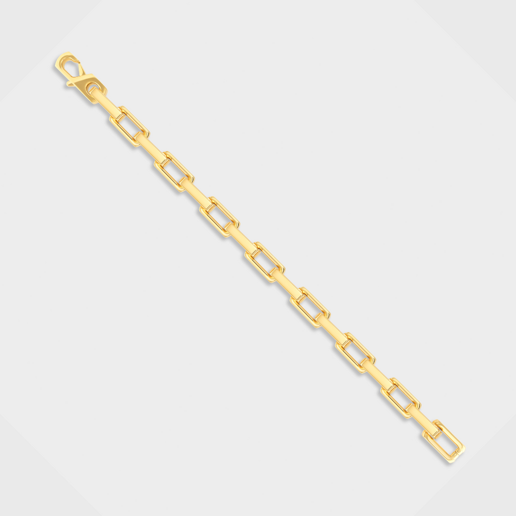 Boxed Anchor Bracelet (Gold) - 10mm
