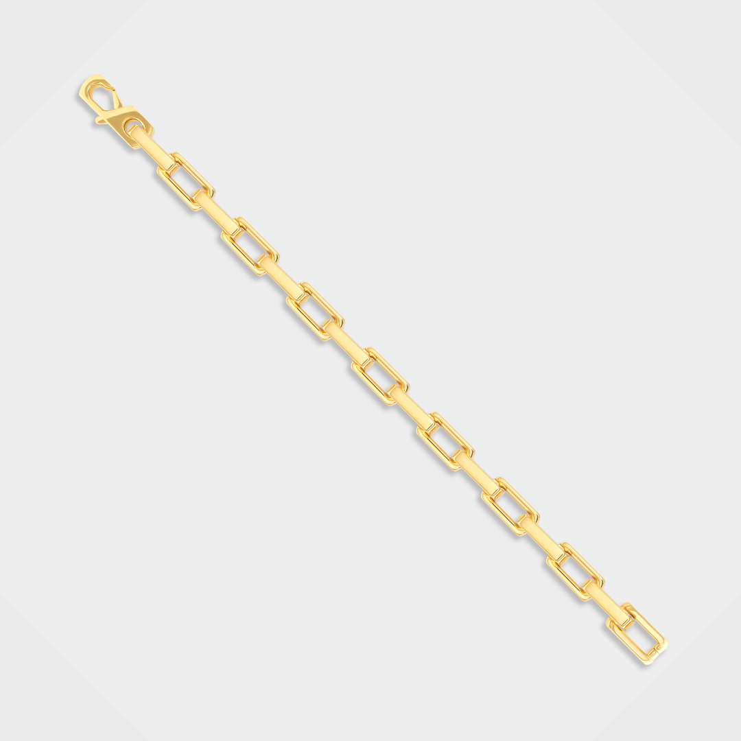 Boxed Anchor Bracelet (Gold) - 10mm