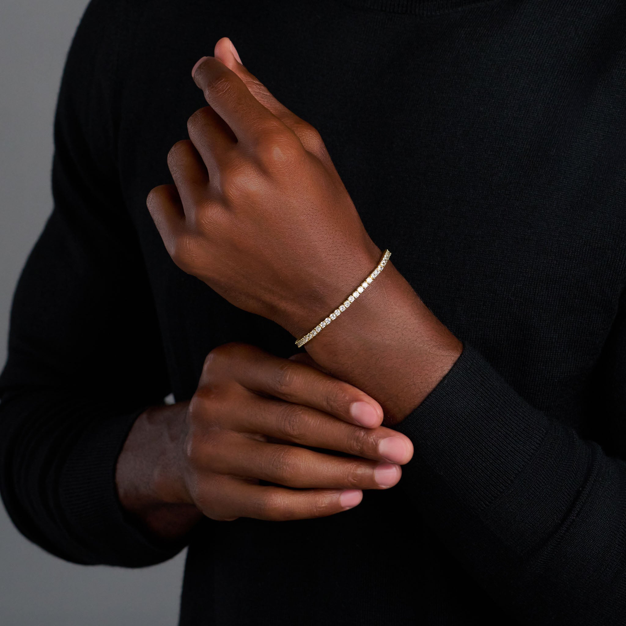 Tennis Chain + Bracelet (Gold) - 3mm