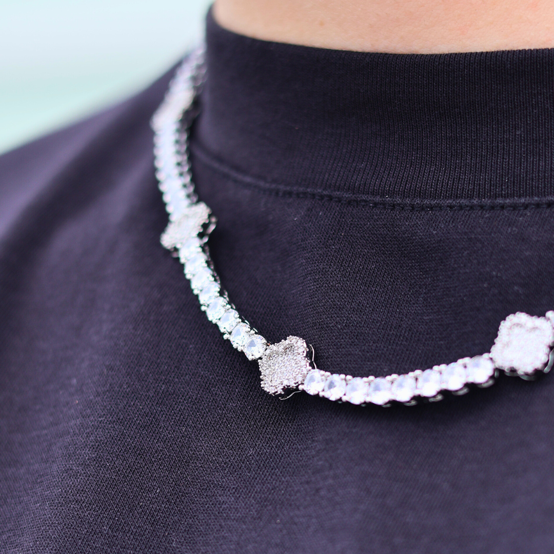 Clover Tennis Chain (Silver) - 4mm