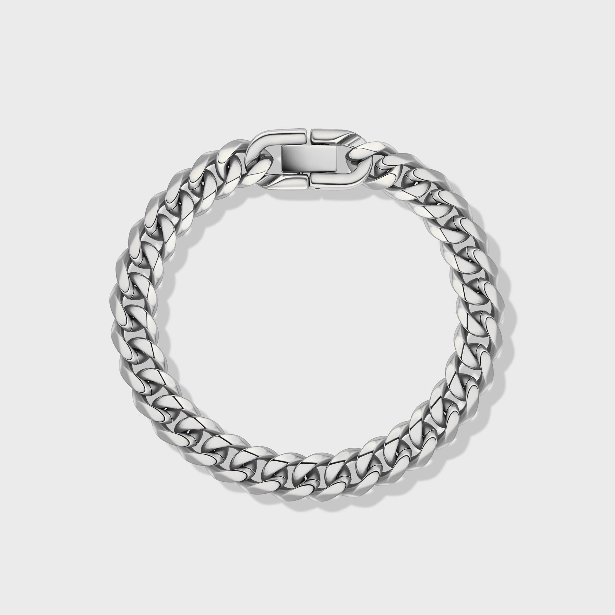 Cuban Link Bracelet (Silver) - 8mm