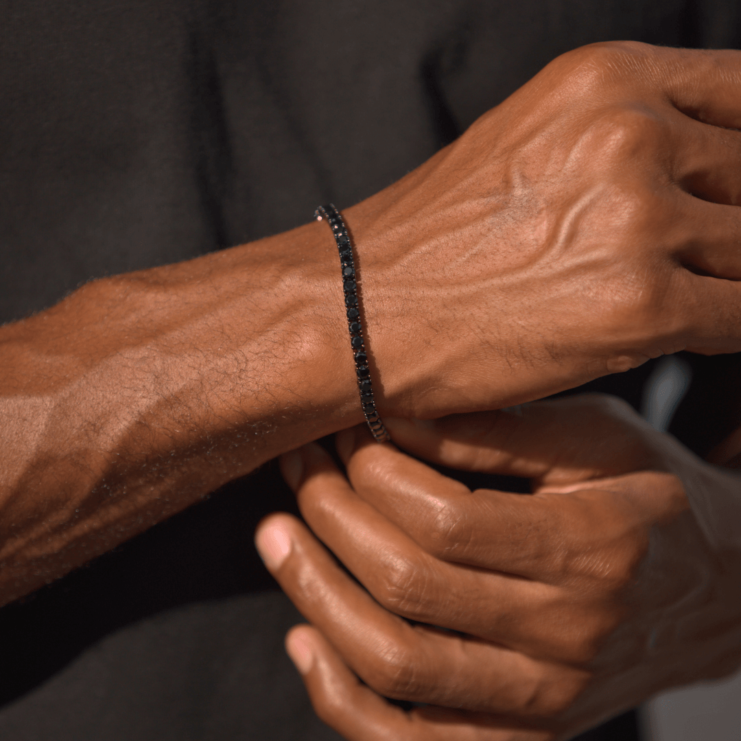 Tennis Bracelet (Black) - 4mm