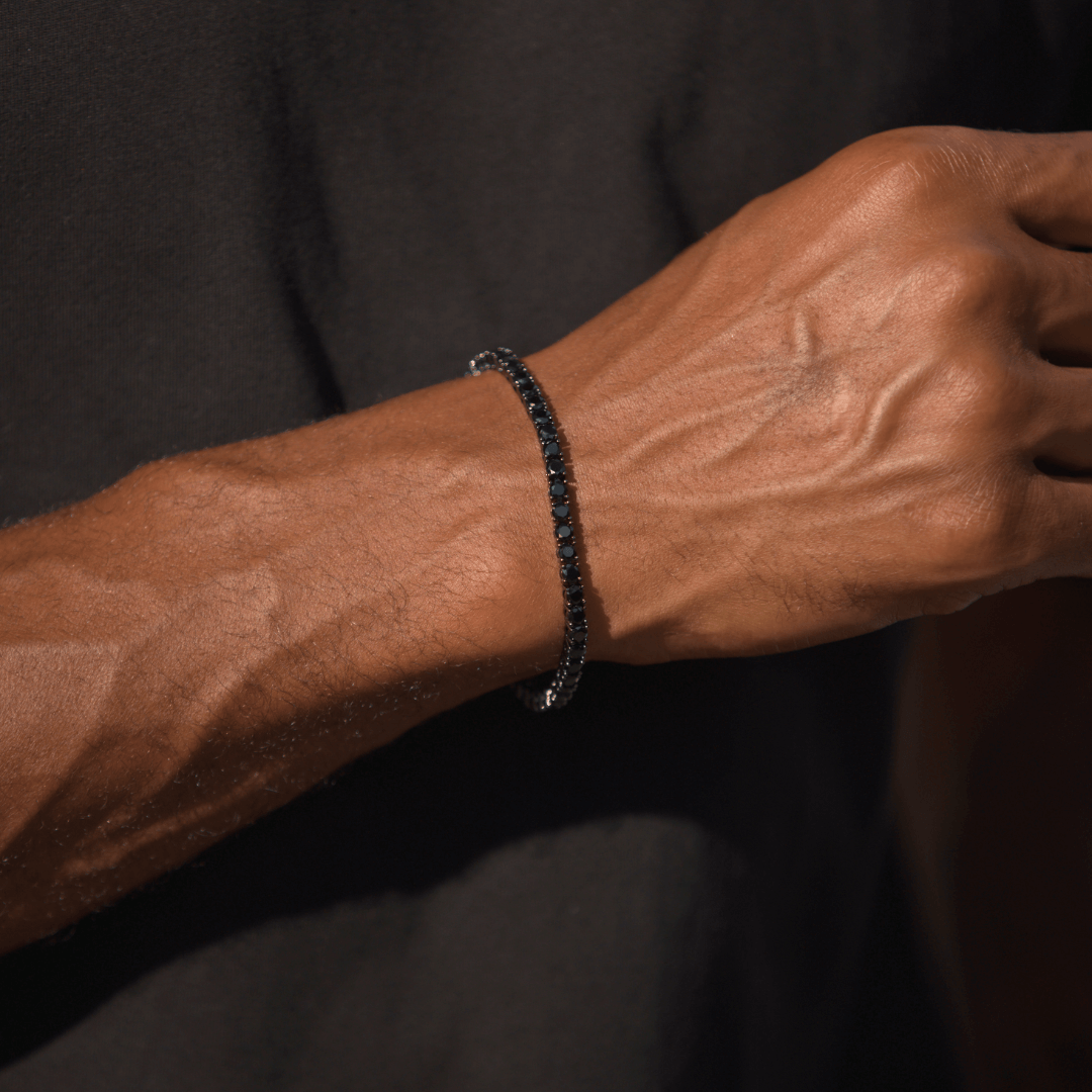 Tennis Bracelet (Black) - 4mm