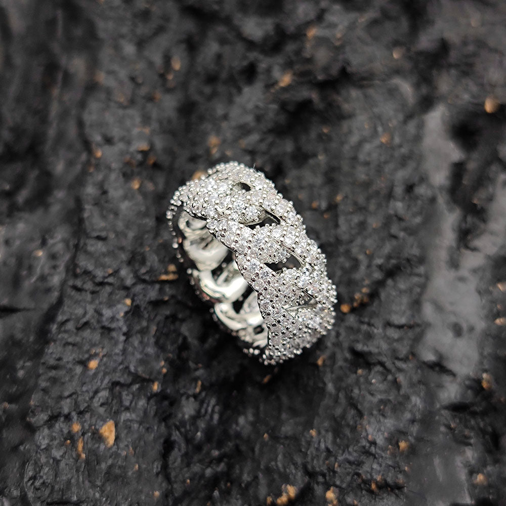 Iced Cuban Ring (Silver)