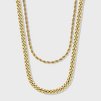 Cuban 5mm + Rope 4mm Stack (Gold)