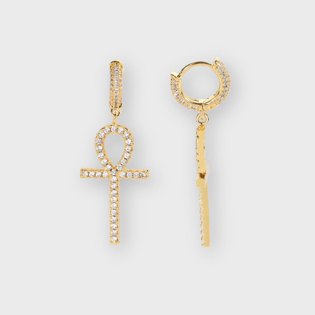 Ankh Earrings (Gold)