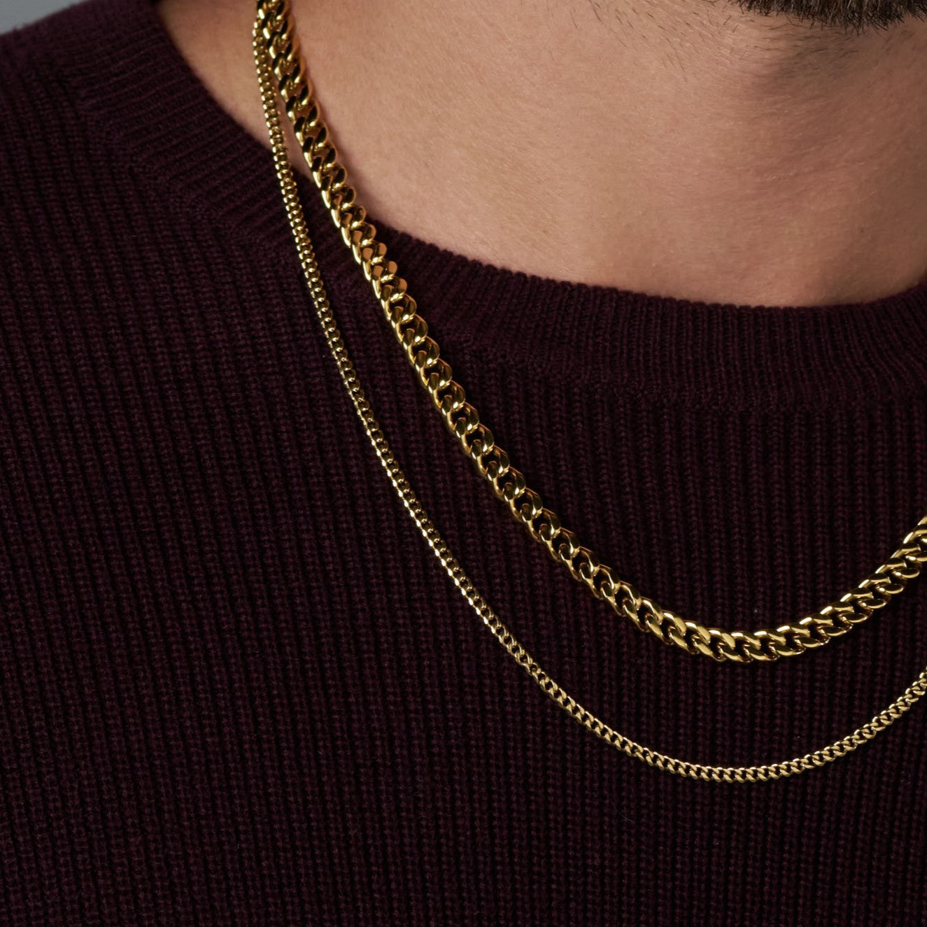 Cuban 5mm + Micro Cuban Stack (Gold)