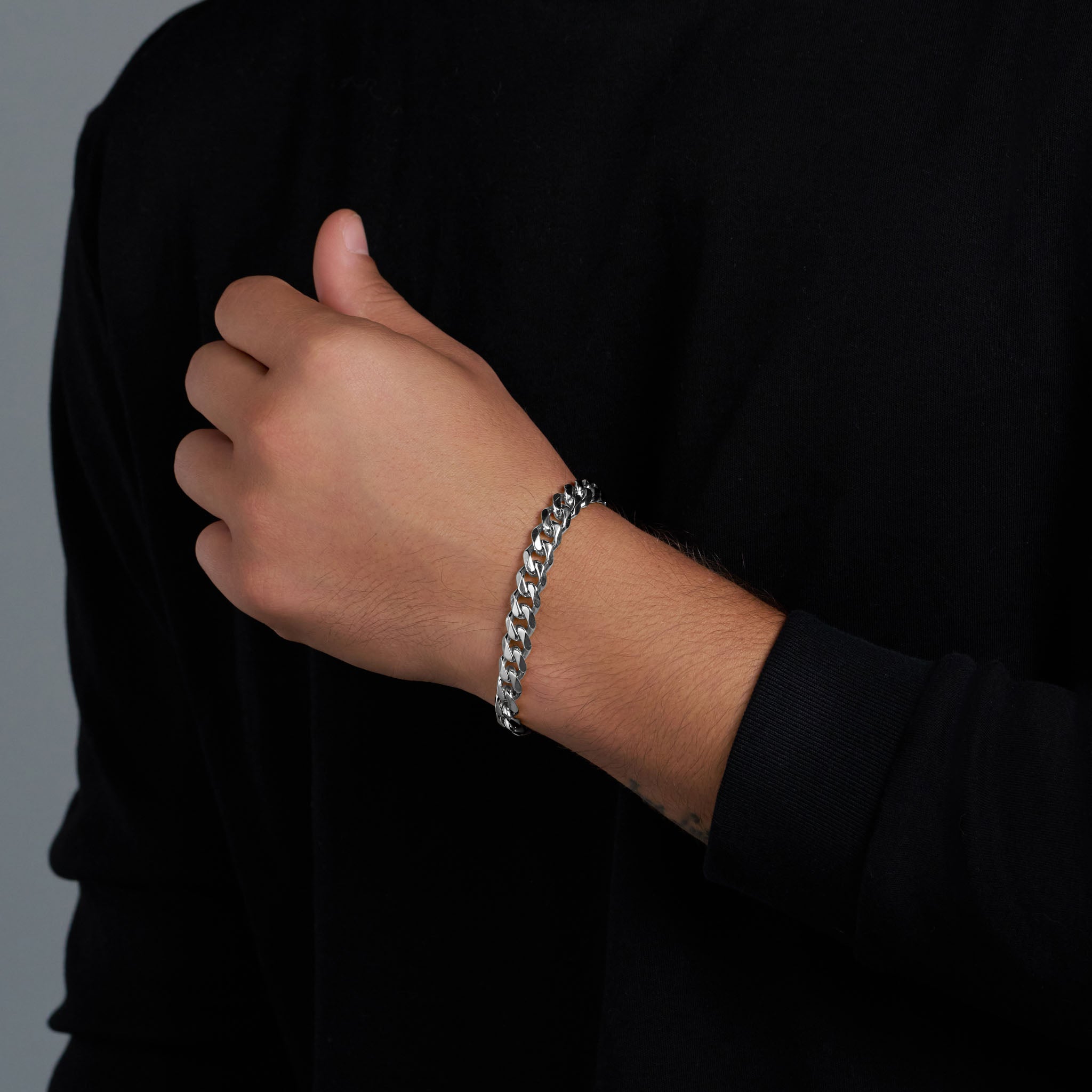 Cuban Link Bracelet (Silver) - 8mm