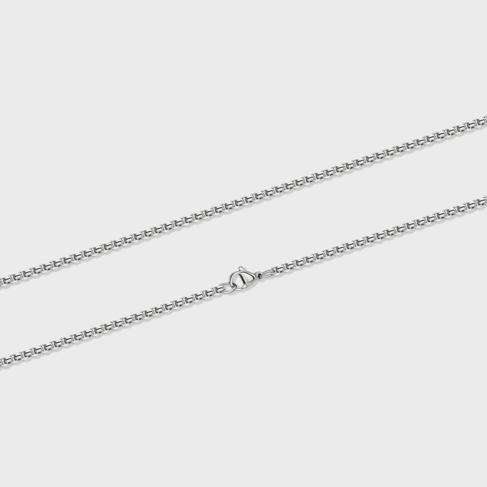 Round Box Chain (Silver) - 3mm