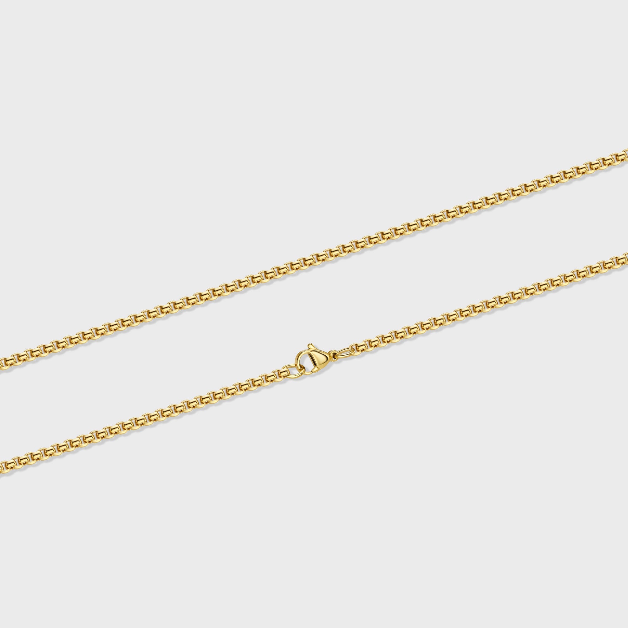 Round Box Chain (Gold) - 3mm