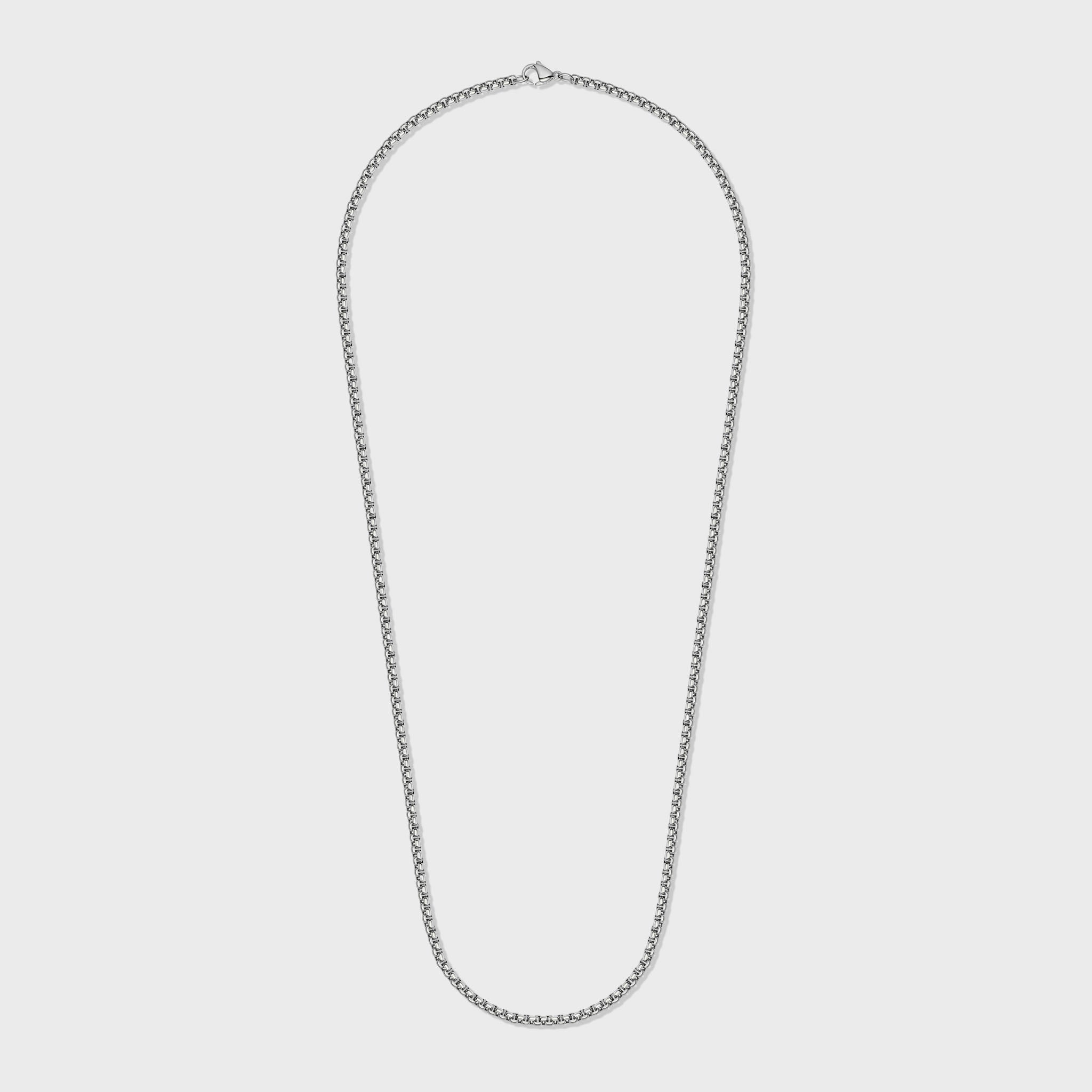 Round Box Chain (Silver) - 3mm