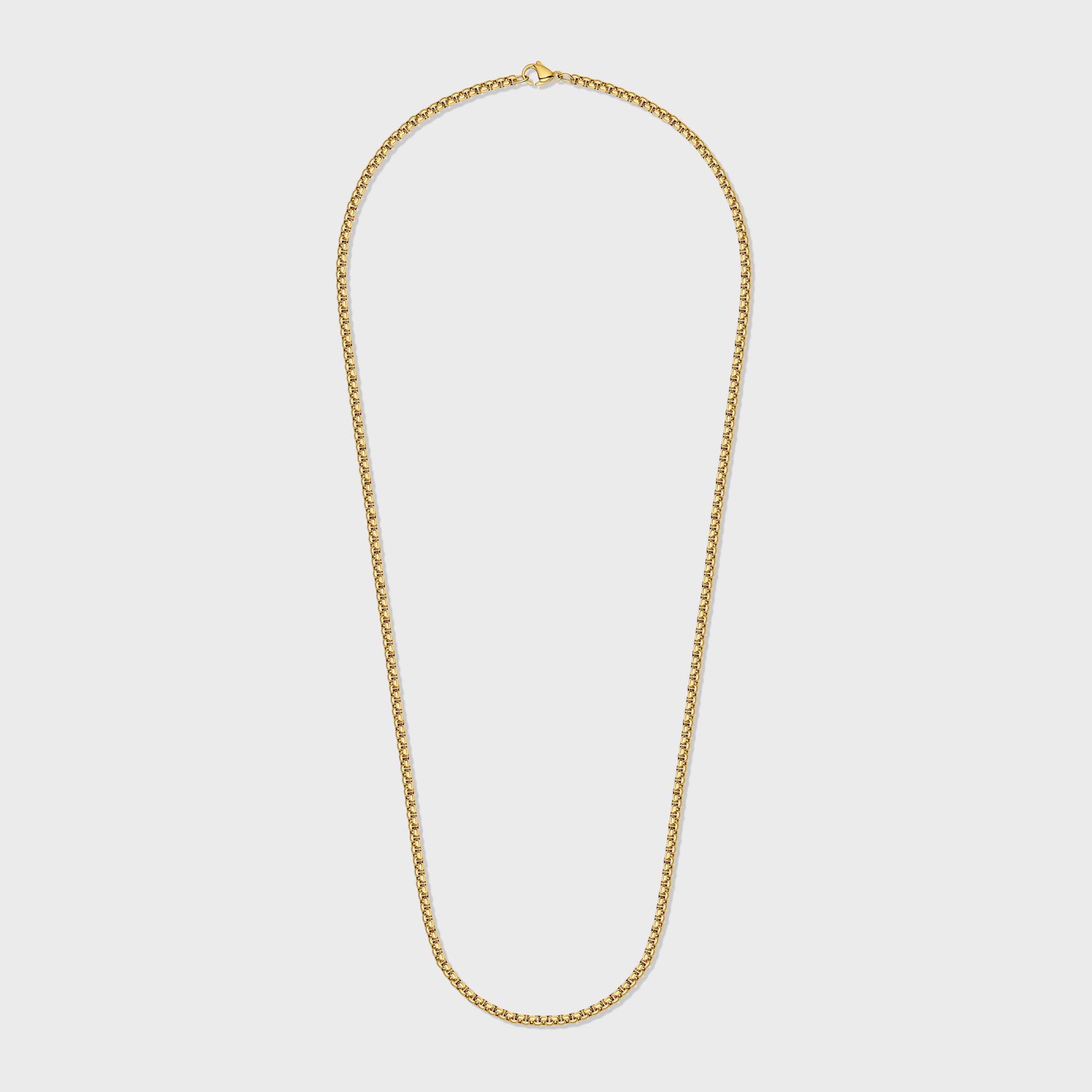 Round Box Chain (Gold) - 3mm