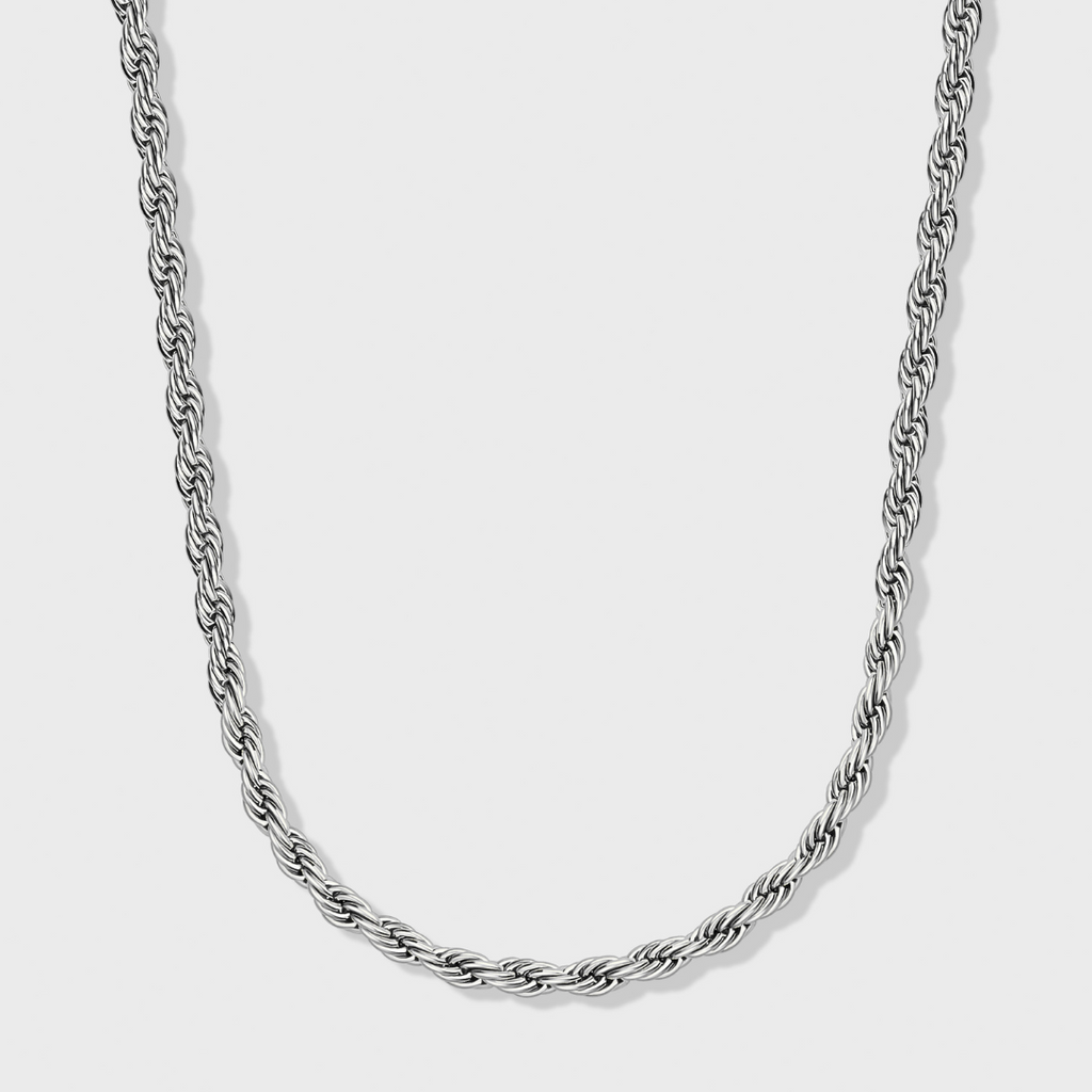 Rope Chain + Bracelet (Silver) - 4mm