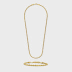 Rope Chain + Bracelet (Gold) - 4mm