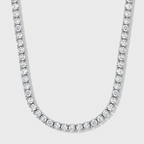 Tennis Chain + Bracelet (Silver) - 5mm